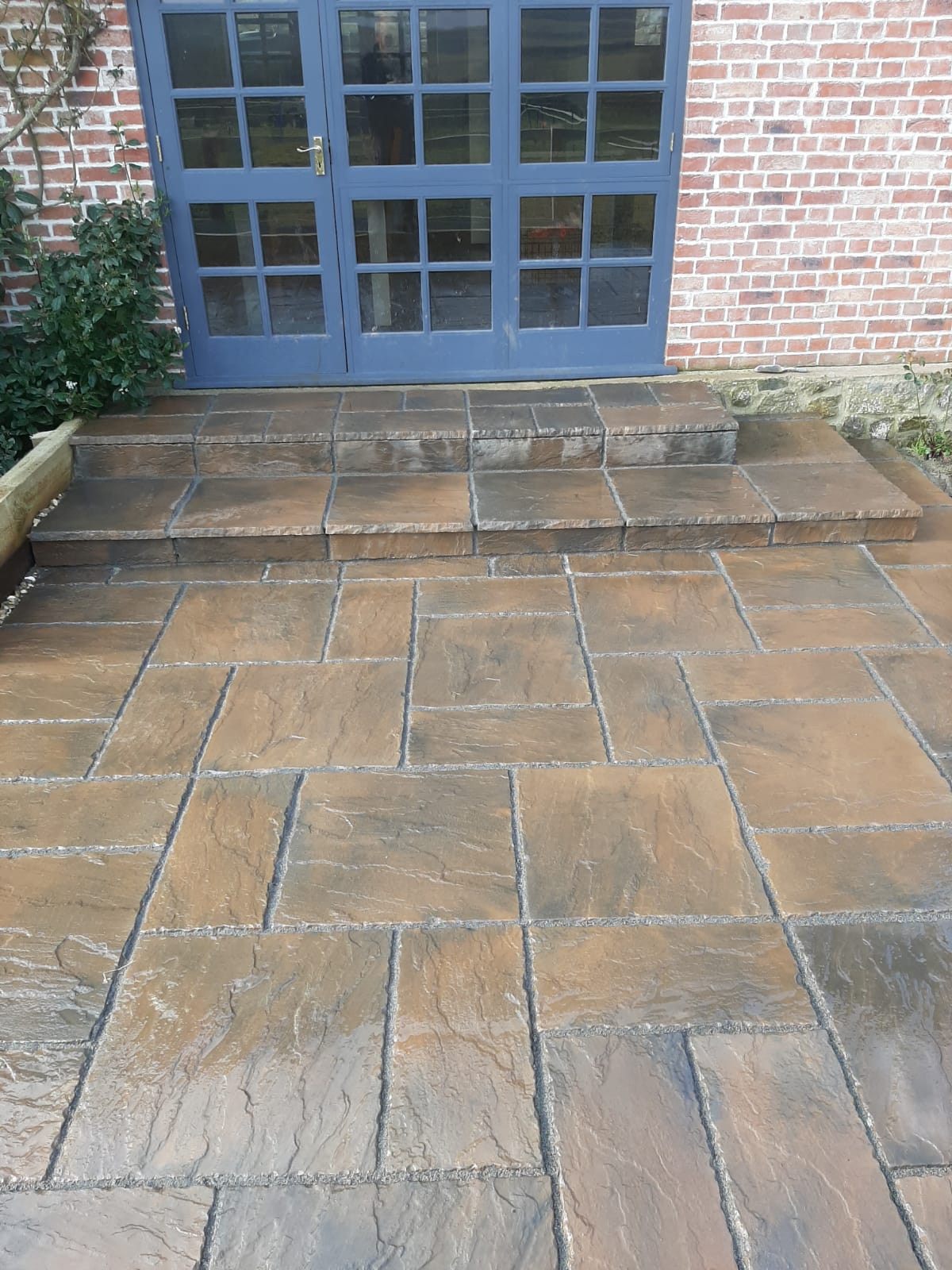 Laid Patio And Steps